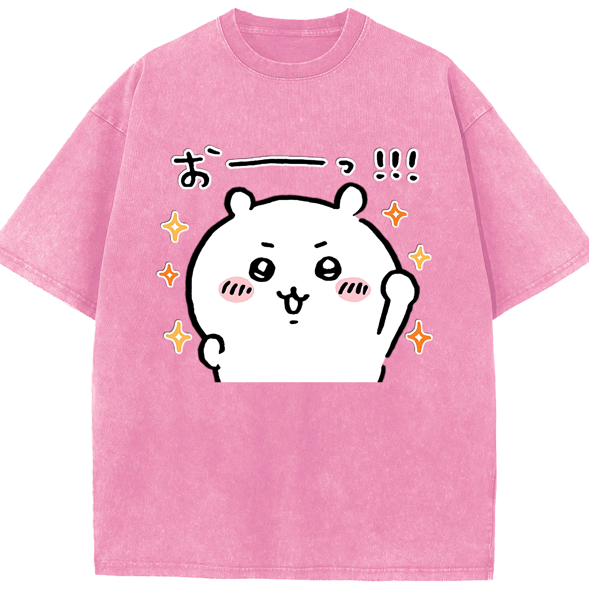 （画像用） ちいかわ ちいかわ Chii-kawa chiikawa 綿100% ヴィンテージ風 半袖Tシャツ（フロントプリント）